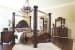 North Shore - Dark Brown - 8 Pc. - Dresser, Mirror, King Poster Bed With Canopy, Nightstand