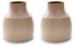 Millcott - Tan - Vase (Set of 2) 8" x 8"