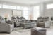 The Man-Den - Gray - 3 Pc. - Power Sofa, Loveseat, Recliner