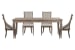 Lancaster - Extendable Rectangular Dining Table With 4 Arm Chairs - Dovetail Gray