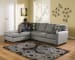 Zella - Charcoal - 3 Pc. - Left Arm Facing Corner Chaise, Right Arm Facing Sofa Sectional, Laney Table Set
