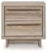 Hasbrick - Tan - Two Drawer Night Stand