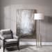 Desert Rain - Hand Painted Abstract Art - Pearl Silver