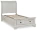 Robbinsdale - Twin Sleigh Storage Bed - Antique White