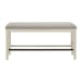 Bellevue - Counter Bench With Beige Fabric - Antique White