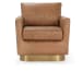 Lathe - Leather/Hide Accent Chair Chestnut - Brown/Blonde