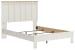 Linnocreek - White / Warm Brown - Queen Panel Bed