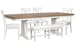 Kingston - Extendable Trestle Dining Table With 4 Side Chairs And Bench - Whisper White And Cerused Nutmeg