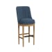 Carmen - Swivel Bar Stool (Set of 2) - Natural / Blue