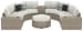 Calworth - Beige - 7-Piece Outdoor Sectional With Ottoman