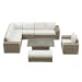 Carmona - 6 Piece Conversion Set With Ottoman - Natural And Olefin Beige