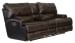 Wembley - Italian Leather Power Lay Flat Reclining Console Loveseat With Power Adjustable Headrest - Chocolate