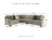 Bovarian - Stone - 4 Pc. - Right Arm Facing Loveseat 3 Pc Sectional, Ottoman