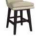Villanova - Swivel PU Counter Stool (Set of 2) - Espresso / Beige