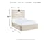 Cambeck - Full Panel Bed With 4 Storage Drawers - Whitewash