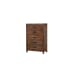 Warner - Twin 5 Piece Platform Storage Bedroom Set - Chestnut