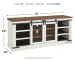 Wystfield - White / Brown - Extra Large TV Stand