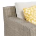 Ollie - Sofa With 2 Yellow Pillows - Tan And Olefin White Cream