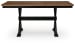 Wildenauer - Dining Room Counter Butterfly Extension Table - Brown / Black