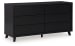 Danziar - Black - 7 Pc. - Dresser, Mirror, Chest, King Slat Panel Bed