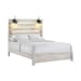 Fort Worth - Full With Lights & USB 3 Piece Bedroom Set - White