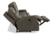 Devon - Fabric Power Reclining Sofa - Dark Brown
