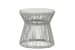 Miami - End Table With Honed Carrara Marble Top - Frost