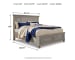 Lettner - King Panel Storage Bed - Light Gray