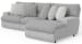 Abraxas - 3 Piece Power Reclining Sectional With 1 Lay-Back Chaise And 1 Recliner (RSF Chaise) - Moonstruck