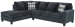 Abinger - Smoke - Left Arm Facing Chaise Sleeper 2 Pc Sectional