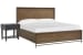 Lindon - Queen Panel Bed With Open Nightstand - Belgian Wheat And Coffee Bean