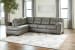 Donlen - Gray - Left Arm Facing Chaise 2 Pc Sectional