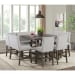 Seneca - 8 Piece Counter Height Dining Set (Table, Four Chairs And Complete Bench) - Brown