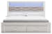 Altyra - White - King Upholstered Bookcase Bed With Storage