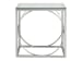 Metal Designs - Ellipse Rectangular End Table - Pearl Silver