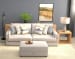 Trevor - 2 Piece Extra Deep Oversized Sofa With 1 Included Storage Cocktail Ottoman - Nickel