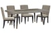 Ryker - Rectangular Dining Table With 4 Host Chairs - Nocturn Black And Coventry Gray