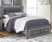 Lodanna - Gray - Queen Panel Bed With 2 Storage Drawers