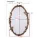 Paza - Oval Vine Gold Mirror