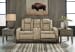 Next-Gen Durapella - Sand - Power Reclining Loveseat With Console/Adj Headrest