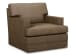 Couture Leather - Tyler Leather Swivel Chair - Dark Brown