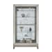 PFC Curios - Antique Style 5 Shelf Mirrored Curio Cabinet - Aged Silver