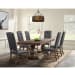 Gramercy - 7 Piece Dining Set-Table And Six Tufted Tall Back Chairs - Chocolate