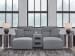 Modmax II - 3-Piece Power Reclining Sectional With Double Chaise And Audio Console - Salt And Pepper