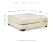 Rawcliffe - Parchment - Oversized Accent Ottoman