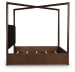 Dilenno - Dark Brown - King Canopy Bed