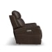 View - Power Reclining Loveseat With Console, Power Headrest & Lumbar - Dark Brown