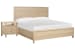 Merrifield - King Panel Bed With Nightstand - Sandstone Beige