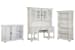 Bronwyn - Desk And Hutch With Printer Stand And Bookcase - Alabaster