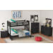 Hampton Kids - Twin Over Full Bunk With Ladder - Charcoal